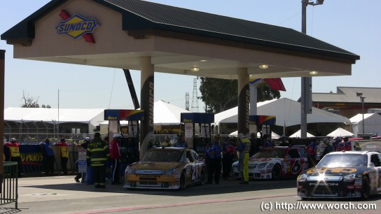 nascar fueling at sunoco station 544x306 NASCAR fueling at Sears Point